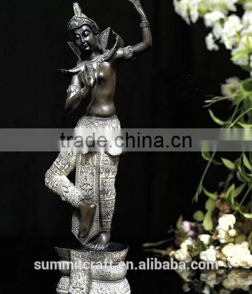 Southeast Dancing Antique Resin Bronze Buddha Statue photo-3