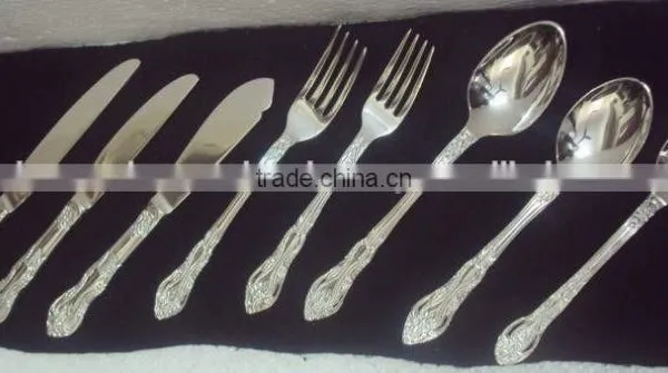 Silver Plated Brass Embossed Cutlery Set, Novelty Cutlery Set, Elegant Cutlery Set, Fancy Cutlery Set, Catering Supplies photo-4