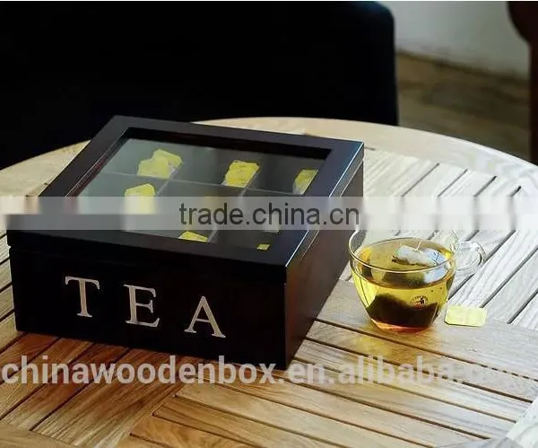 2015 Refinement Wooden Tea Box With Glass Lid photo-2