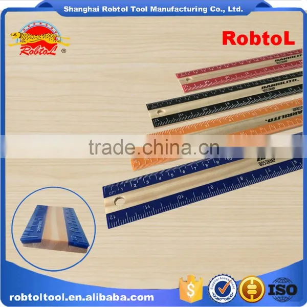 Straight Wood Ruler Beveled Edge Wooden Rulers Metric Inch Scale School Office Use Full Color Printing photo-5
