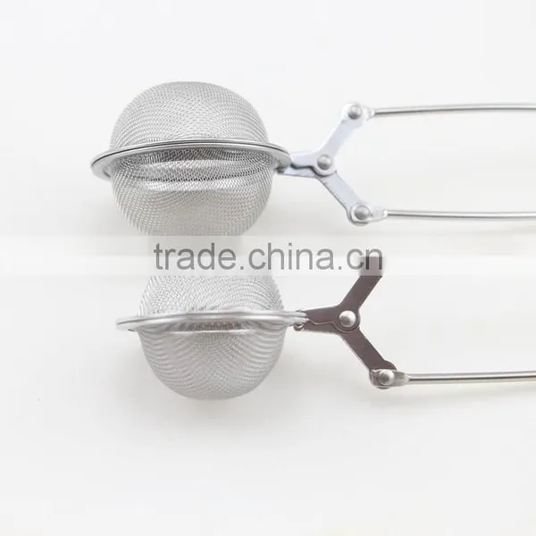 2-Size Stainless Steel Tea Tools Snap Mesh Tea Ball Infuser Strainer photo-2