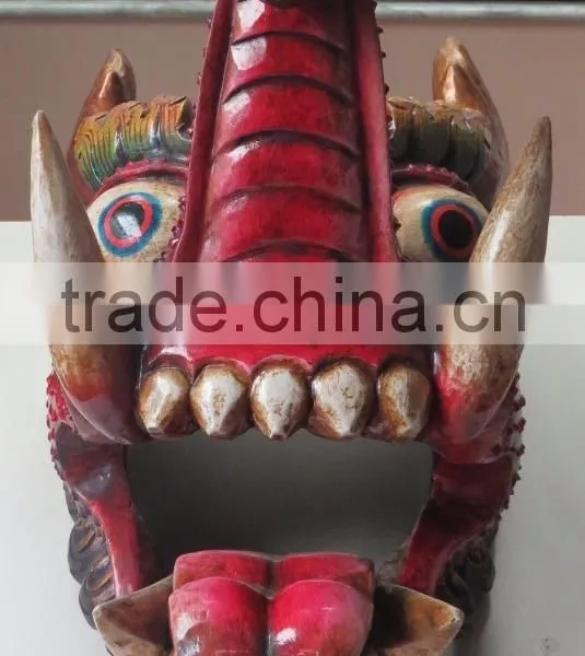 Dragon Mask Wall Hanging Decor Handmade in Nepal photo-4