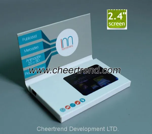 Fold Paper Hardcover 7'' TFT Lcd Video Brochure Card 8gb Memory photo-2