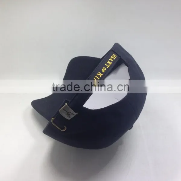 100%Suede Fabric Baseball Cap With Embossed Metal Buckle photo-6