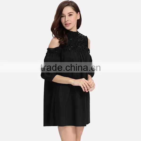 Ladies New Fashion Skirt Dress Pleated Lantern Elegant Skater Dress photo-4