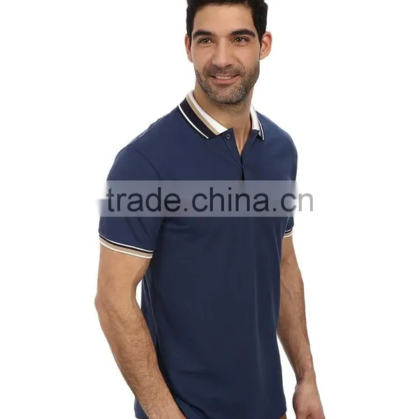 2015 Latest Custom Short Sleeve Mens Fancy Pique Camisetas Polo, Ribbing Camisetas Polo photo-4