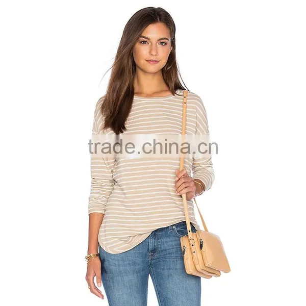 Wholesale Korean Fashion Stripe 100 Combed Cotton Cheap t Shirts photo-2
