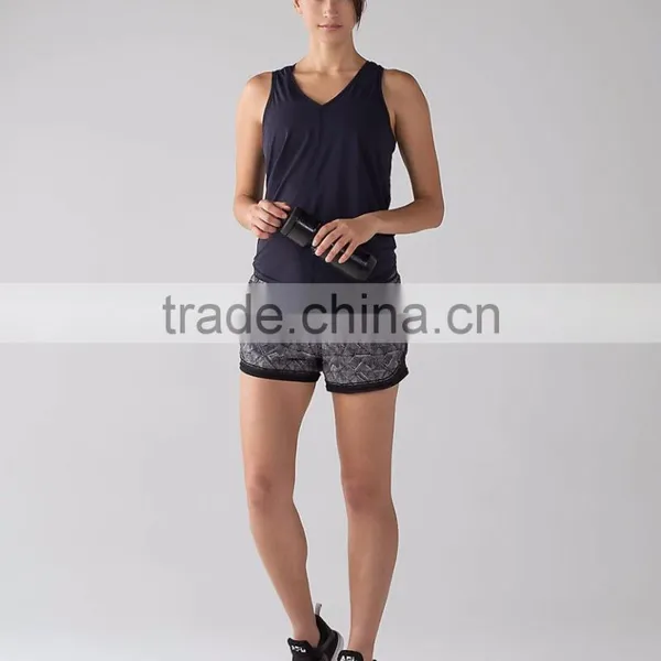 MGOO Wholesale Fully Reversible Running Shorts Women 100% Polyester Ventilate Comfortable Dri Fit Jogger Pants photo-3