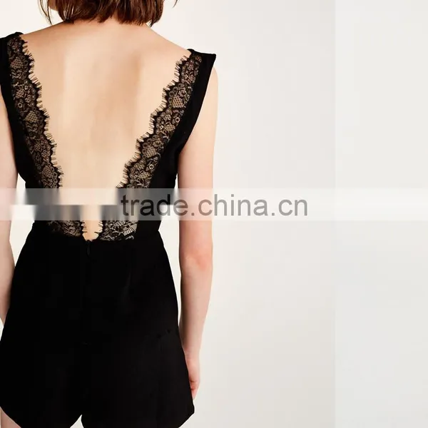 2017 Sexy Deep V-neck in Back and Front , Women Lace Back Jumpsuit photo-4