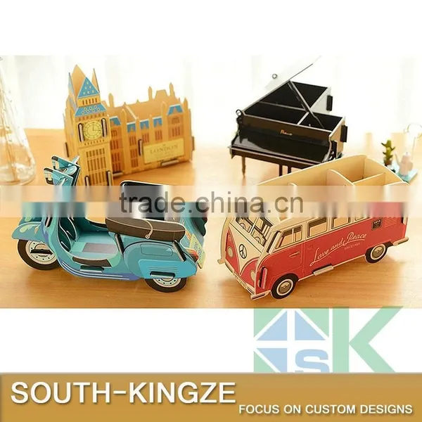 Motorcycle/Piano/Bus Handmade Office Desk Puzzle Ornament photo-5