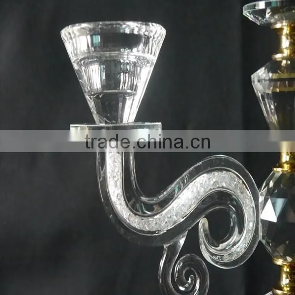 Wholesale Popular Glass Crystal Candle Holder for Party Decoration photo-4