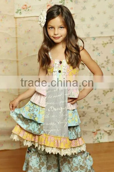 Summer Girls Clothing Mustard Pie Remake Children Clothes Sets photo-6