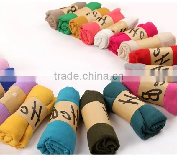 Solid Polyester Many Colors Scarf 180*85cm Scarf photo-3