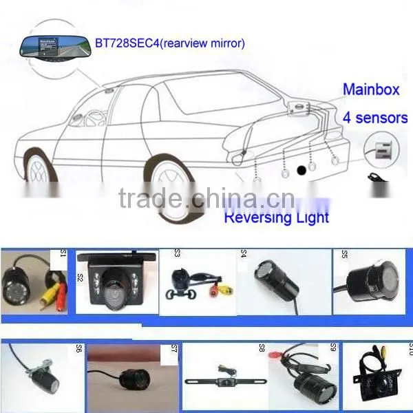Bluetooth Handsfree Mirror Car Reverse Camera photo-2