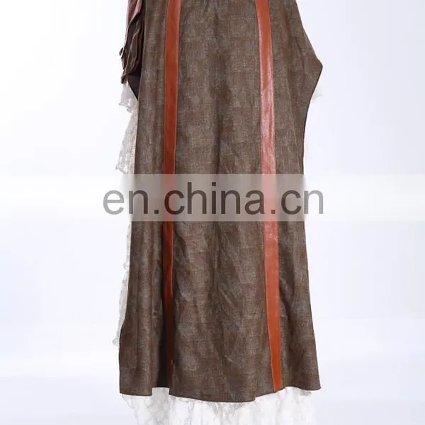 Steampunk Short Front Long Back Skirt With a Pocket photo-2