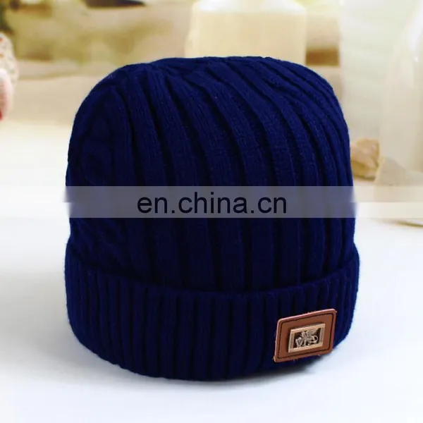 Keep warm children beanie with fur winter hat