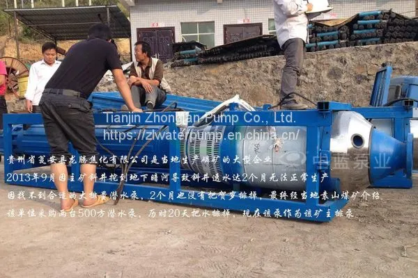 Horizontal mine pump