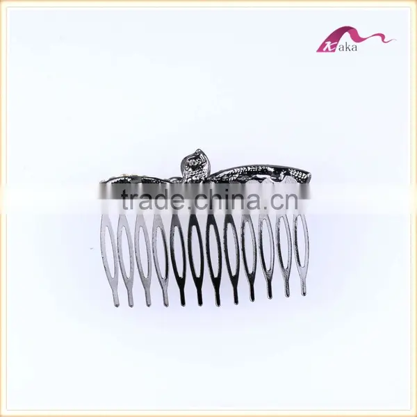 China Factory Price Girls Fashion Women Metal Crystal Flower Hair CombS Headwear Accessory photo-3