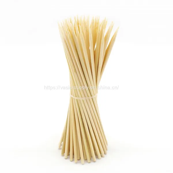 Bamboo Long Skewer 10 Inch BBQ Stick Round Camping Skewers photo-2