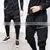 Big Zip Pocket Leggins Baggy Sweatpants Jogger Pants Black Standard Sports