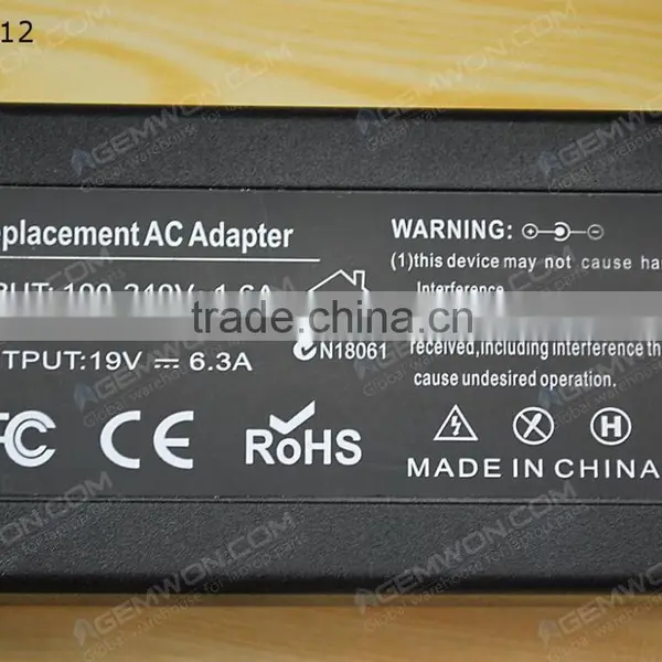 High Copy Laptop AC Power Adapter for TOSHIBA 19V 6.3A 5.5*2.5mm 120W photo-3