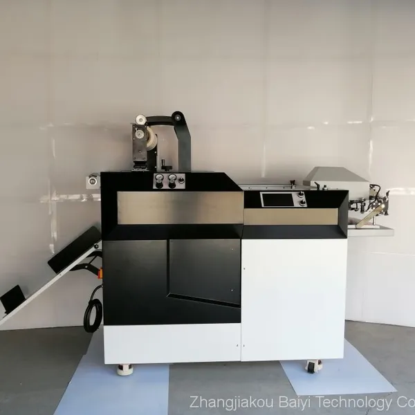 Automatic Paper Feeding and Film Coating Oil Heating Steel Roll Anti Curl Automatic Cutting Made in China photo-2