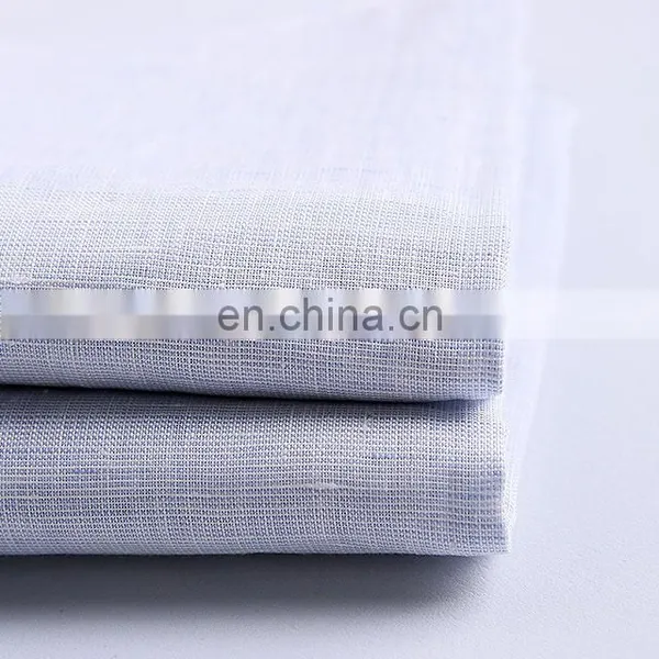 Stock Yarn Dyed Plain Fabric Prewash Linen Sheer Fabric photo-2