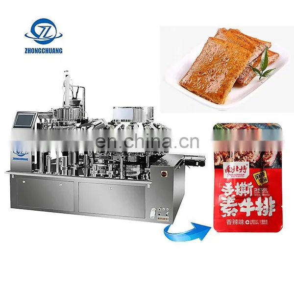 Custom Vegetable Cubed Foodstuff Fresh Maintaining High Speed Premade Bag Sealer Packing Automatic Vacuum Pack Machine for Food photo-3