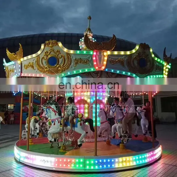 Beautiful Fairground Colorful 16 Seats Carousel Merry go Round Rides Manufacturer photo-2