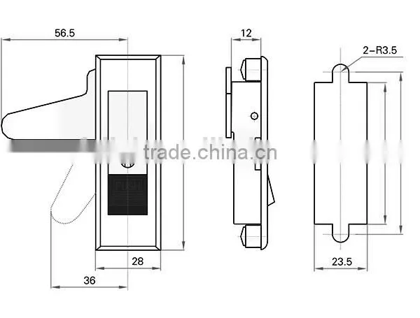 CE Rohs Certificate Reb Button Flat Fingerprint Latch Cabinet Turn Lock photo-6