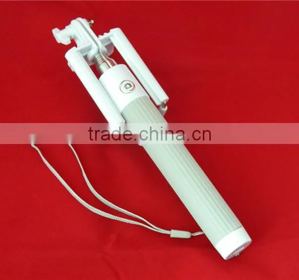 Professional Wired Monopod Selfie Stick Headphone Cable Control With CE Certificate photo-4