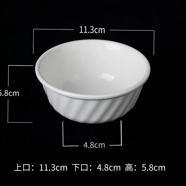 Chinese Round Bowl, Square Plate, Spoon Cutlery Set, PLA Biodegradable Durable Glossy Tableware