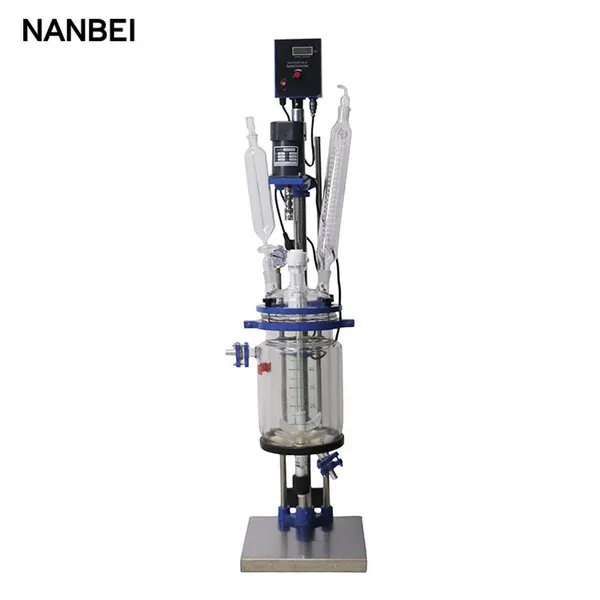 Small Jacketed Glass Reactor Double Layer Reaction Systems for Laboratory photo-3