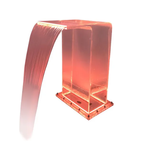 Pikes Decorative Acrylic Outdoor RGB Waterfall With LED Swimming Pool Fountain photo-5
