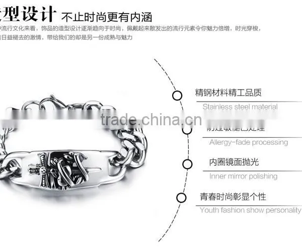 Antic Unique Titanium Sterling Steel Man Bracelets Handmade Heavy 316L Steel Design Bangles photo-2