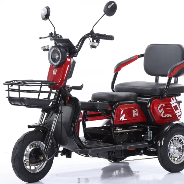 2025 Best 3 Wheel Passenger Tricycle Two Seat 48v Electric Tricycle Bike for Adults and Old People photo-4