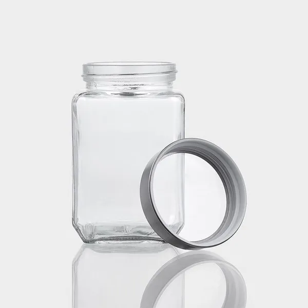 Glass Storage Jar With Lid, Universal for Kitchen/Home Use, Transparent & Practical, Super Hassle - Free for Fresh - Keeping and Storage photo-2