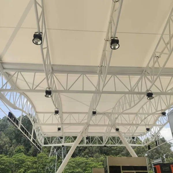 Highway Toll Station Canopies, Gas Station Canopies, Charging Station Rain Shelters, Large - Span Grid Roof Wind and Rain Shelters, Using Bolt - Ball Grid Structure With Low Prices photo-3