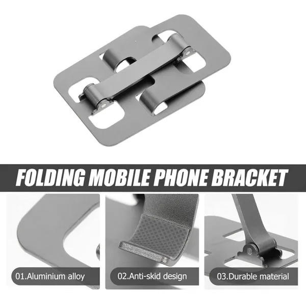 Foldable Aluminum Alloy Desktop Phone Stand photo-2
