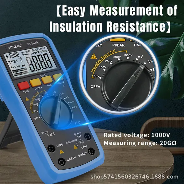 SNAKOL SK-505A Digital Multimeter: High-Precision Insulation Resistance Test With 6000 Count Display photo-5
