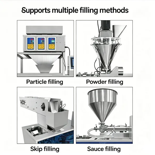 Fully Automatic Horizontal Pouch-Feeding Vacuum Packaging Machine for Powdered Snacks Quantitative photo-5
