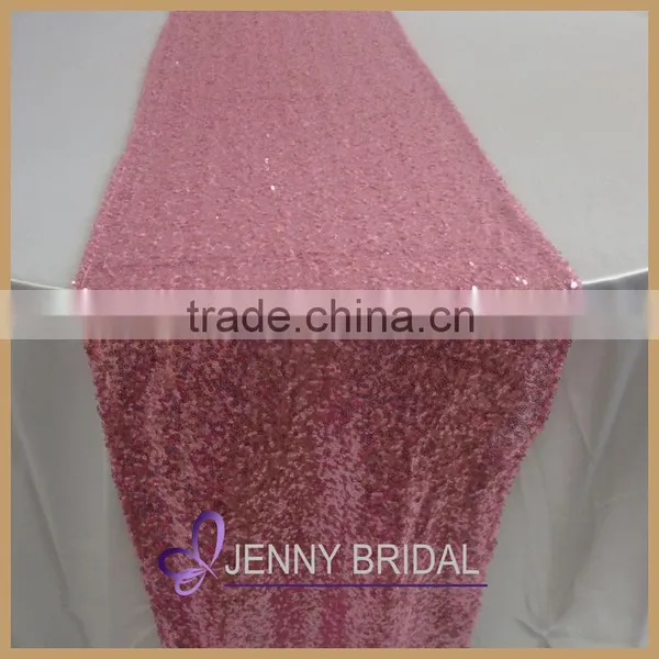 TR064#13 Beautiful Fuschia Color Glitter Sequin Table Runner photo-6