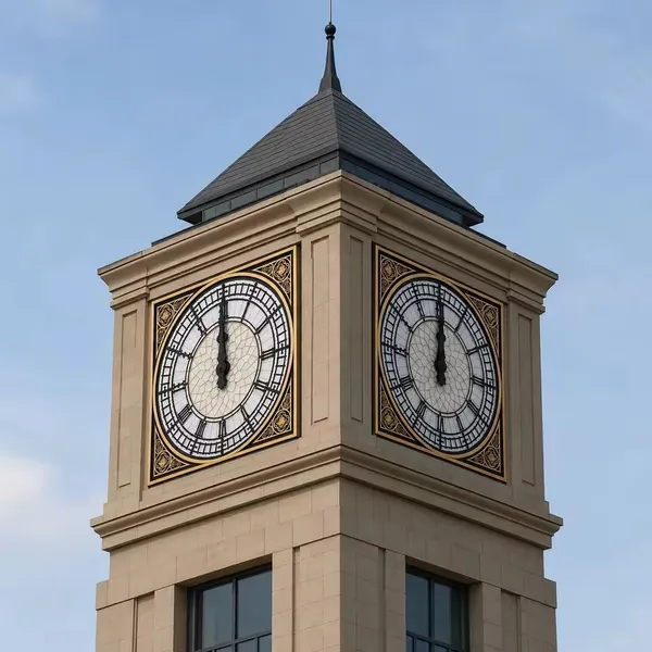 Compas Leading Manufacturer Large Architectural Tower Clocks Modern Metal Tempered Glass Waterproof Outdoor Wall-Mounted