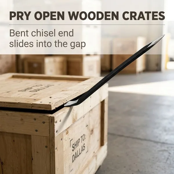 Crowbar Wrecking Bar Double End Hexagonal Rod Chisel Flat End Pointed End For Concrete Formwork Removal Projects photo-3