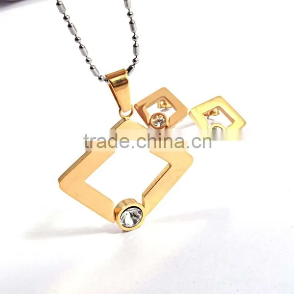 Indian Gold Plated Jewelry Pendant Earrings Set Jewelry In Stainless Steel photo-2