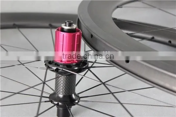 China Bicycle Wheels UD_matt Red Hubs Carbon Wheels Carbon Fiber Bike Components W56C photo-3