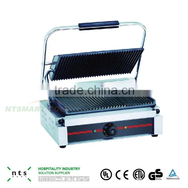 Top and Down Grooved Plate Enamel Coating Electric Contact Grill photo-3