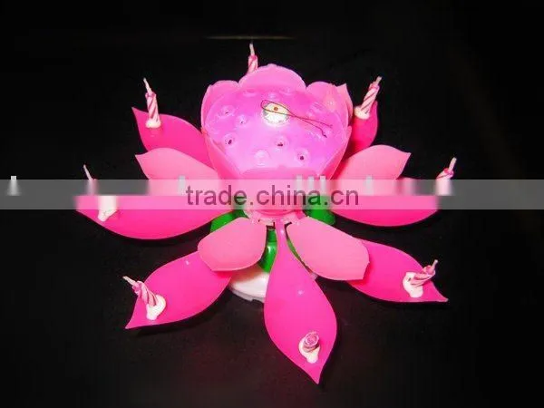 Lotus(flower) Birthday Music Candle