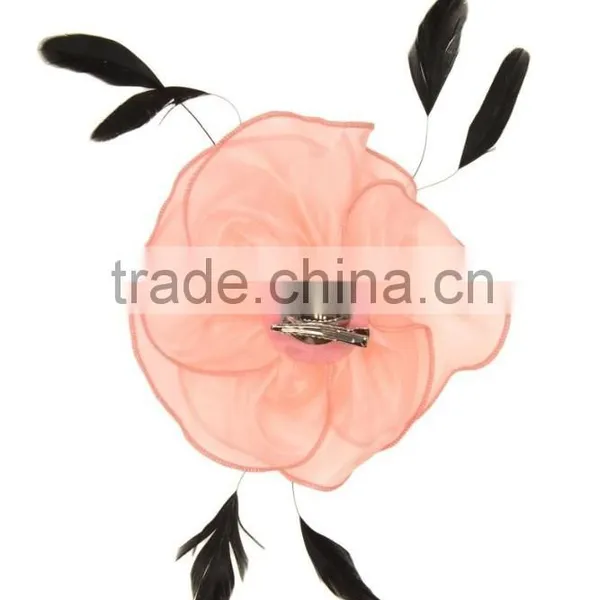 Feather Organza Flower Hair Fascinator/Clip/Barrettes photo-2