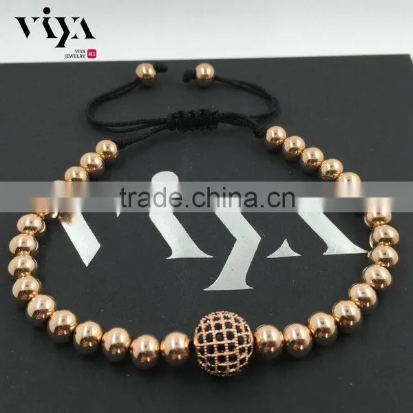2016 Latest Fashion Beaded Wrap Steel Beads Wrist Bracelet
